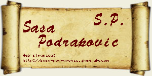Saša Podrapović vizit kartica